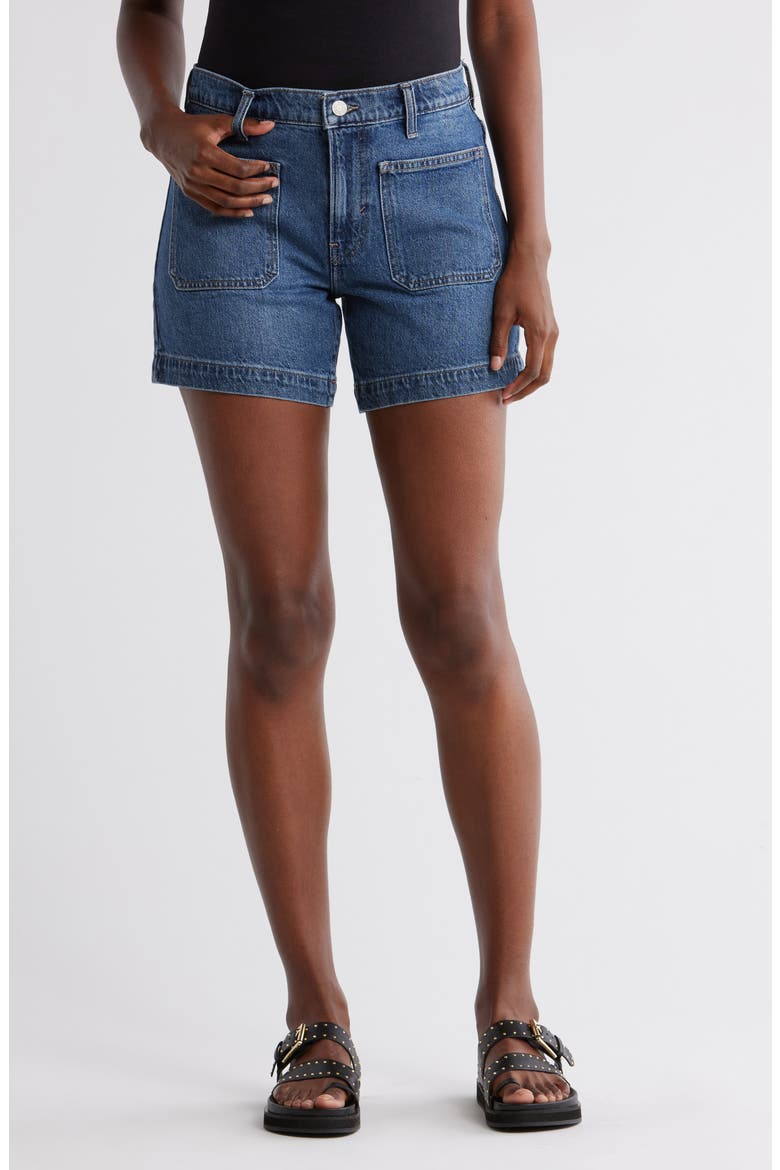 '90s Patch Pocket Midi Shorts, Main, color, CALMING SPRING