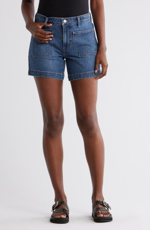 '90s Patch Pocket Midi Shorts