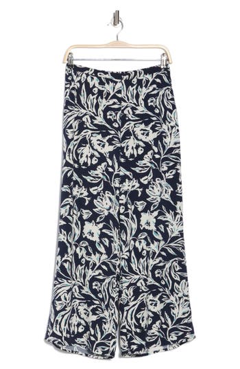 Nordstrom Rack Printed Palazzo Pants In Navy Blazer Marked Blooms