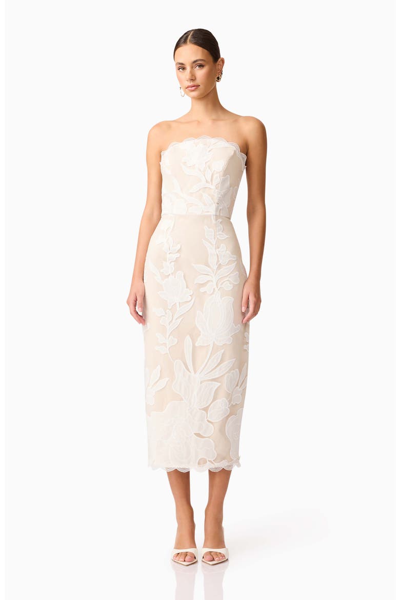 Flor Strapless Cocktail Dress, Alternate, color, IVORY