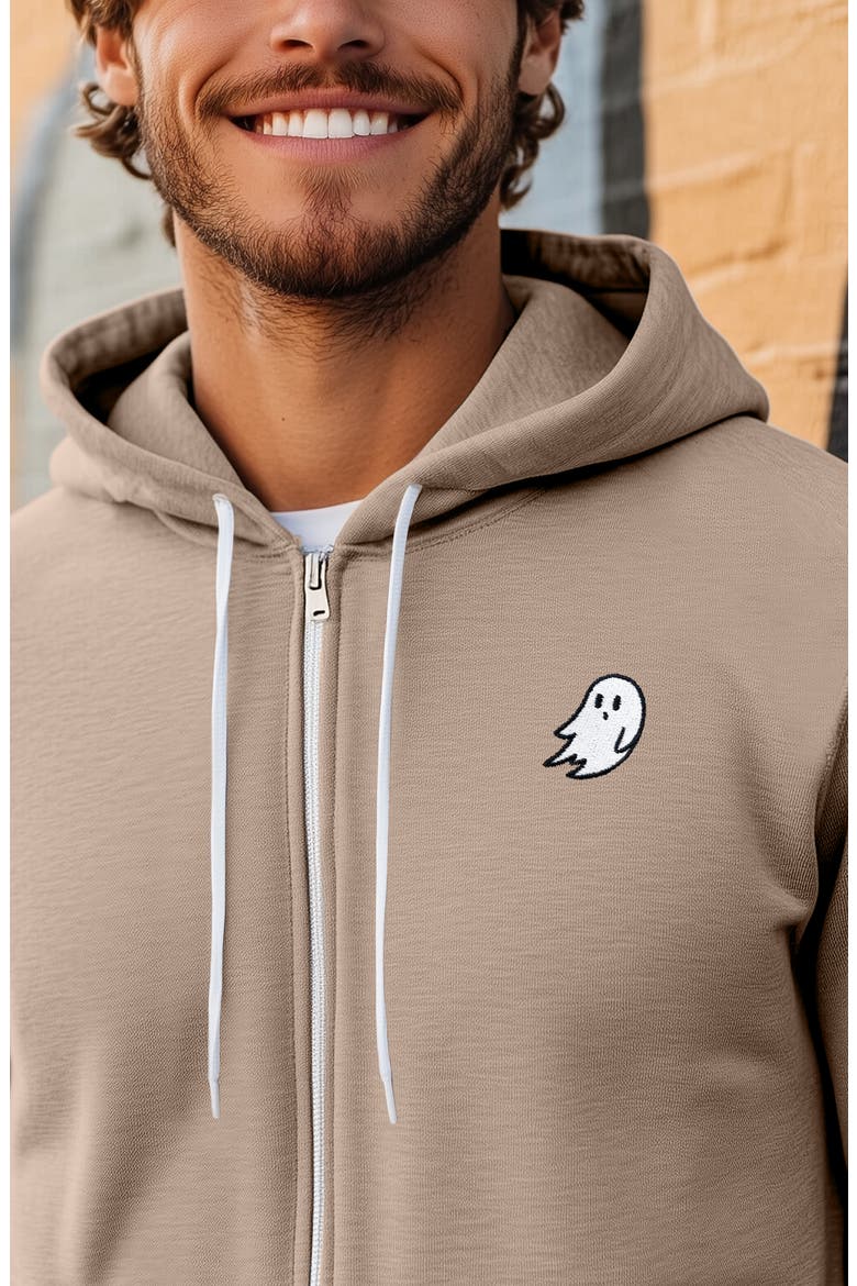 Ghost Zip Hoodie, Alternate, color, Tan
