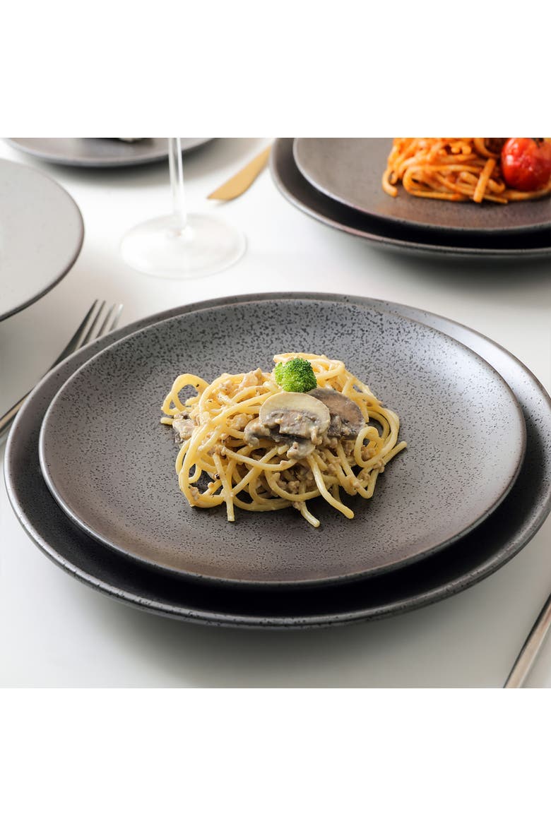 Valencia Porcelain 32-Piece Dinnerware Set, Alternate, color, Metallic Grey