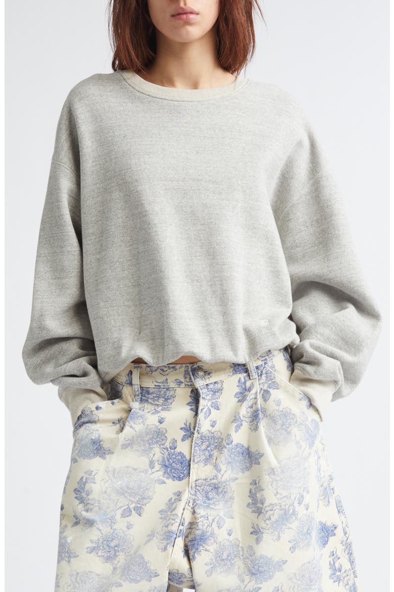 Oversize Balloon New York Crewneck Graphic Sweatshirt, Main, color, HEATHER GREY WITH OATMEAL