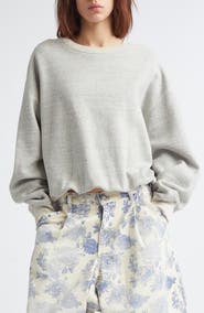 R13 Oversize Balloon New York Crewneck Graphic Sweatshirt