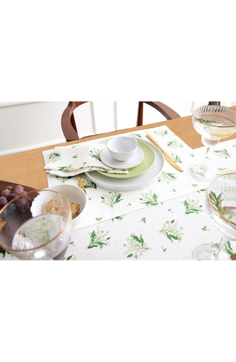 Solino Home Linen Placemats - Lily of the Valley, 14" x 19", Alternate, color, 