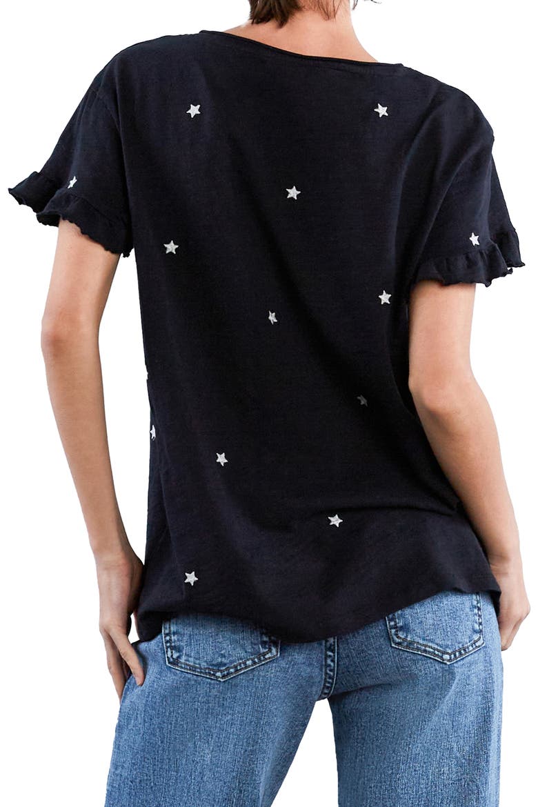 Embroidered Stars T-Shirt, Alternate, color, INK