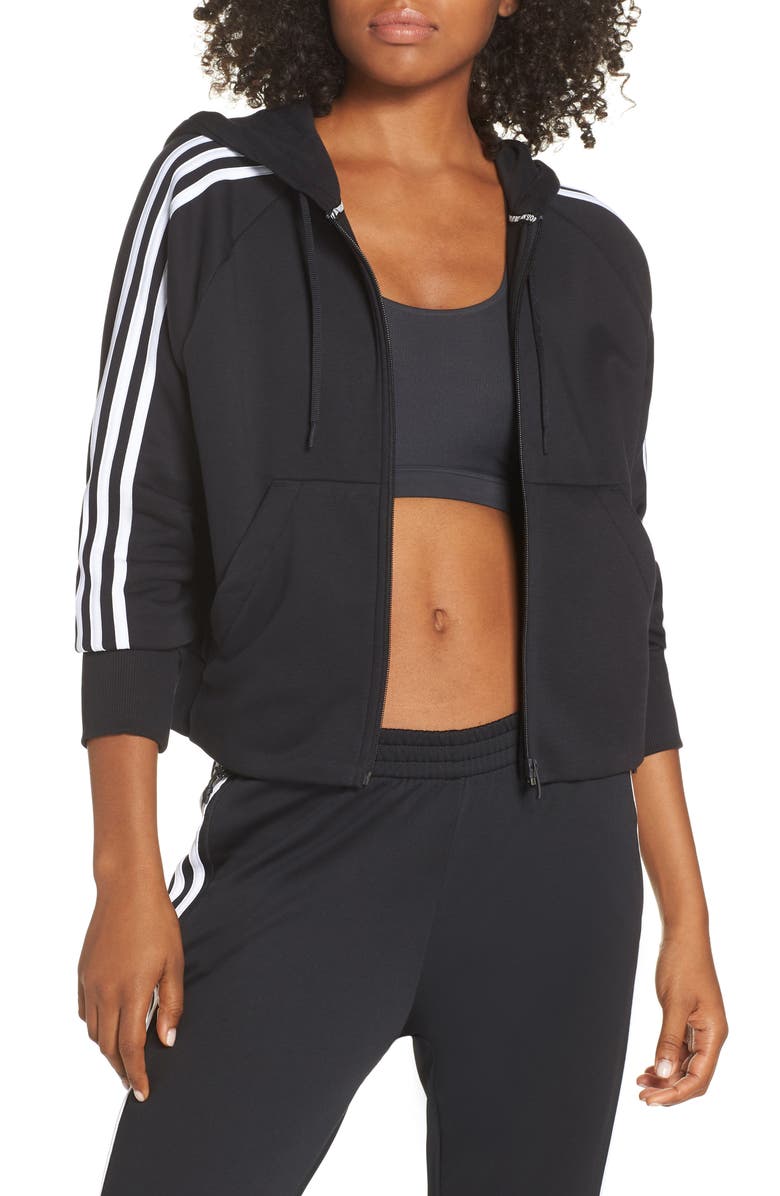 adidas MH 3S Zip Hoodie, Main, color, 