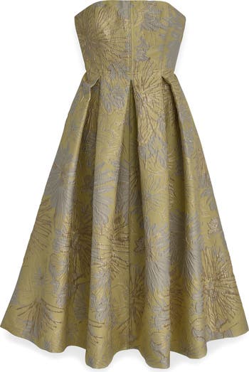 【Donna Karan New York】Strapless Jacquard Dress Donna Karan New York Women's Strapless Jacquard Dress