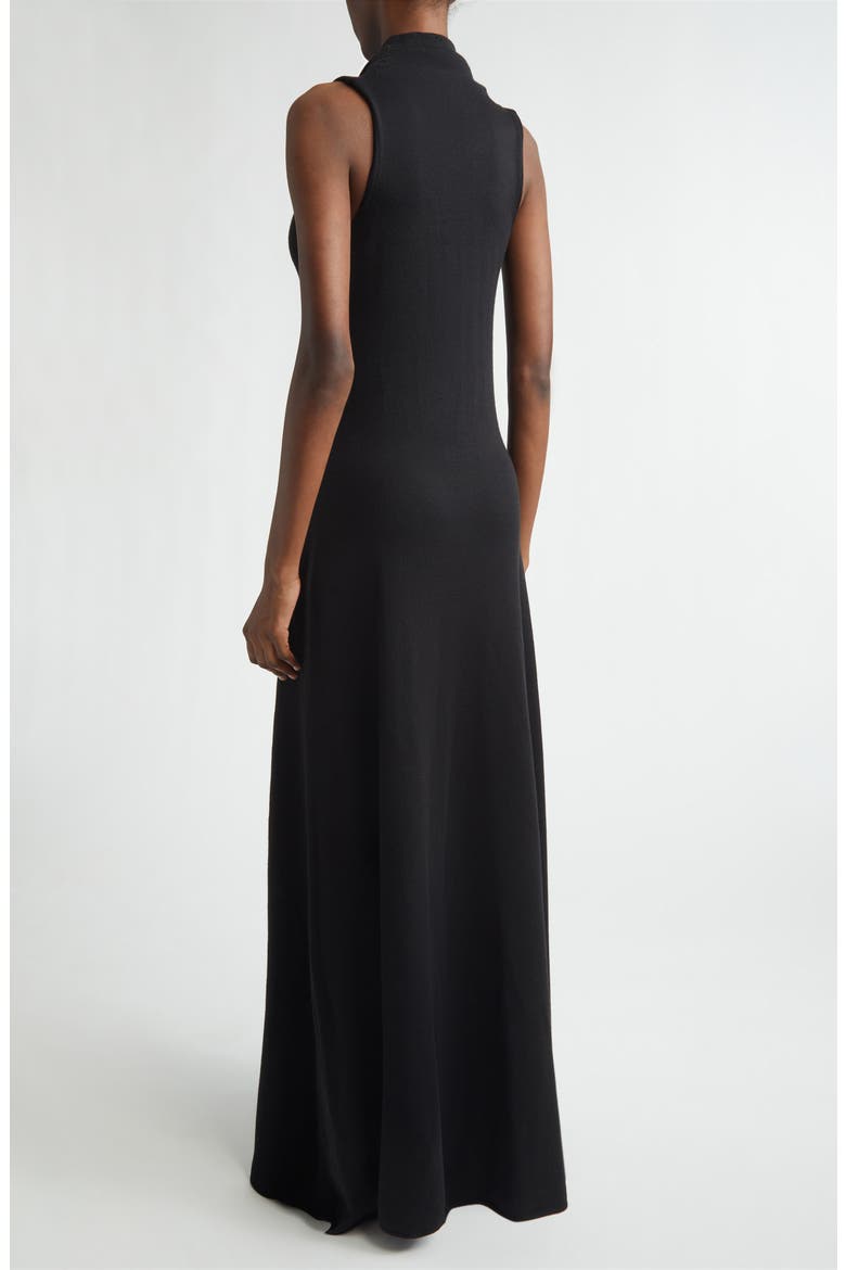Cowl Neck Piqué Knit Wool Blend Dress, Alternate, color, BLACK