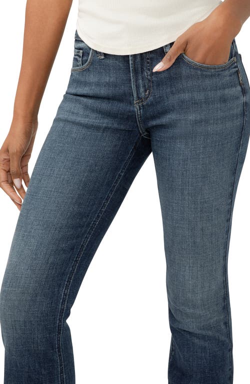 Silver Jeans Co. Elyse Mid Rise Slim Bootcut Jeans In Blue