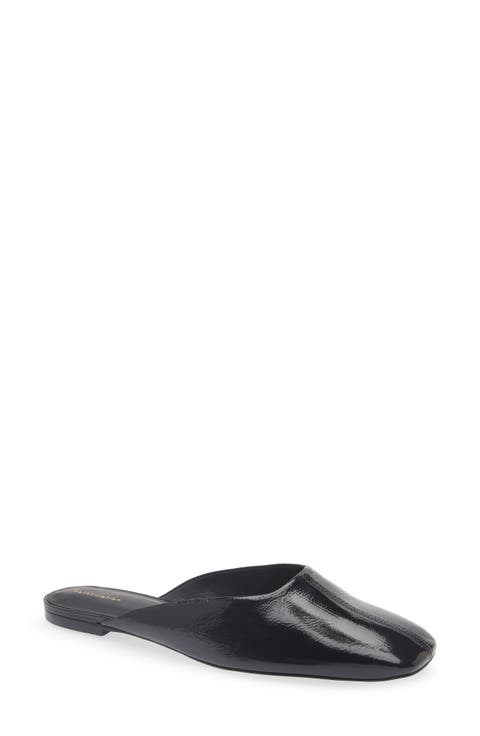 Inez Flat Leather Mule