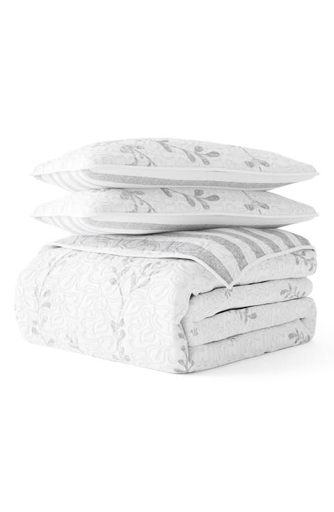All Season Sprouting King 3-Piece Down Alternative Reversible Comforter Set