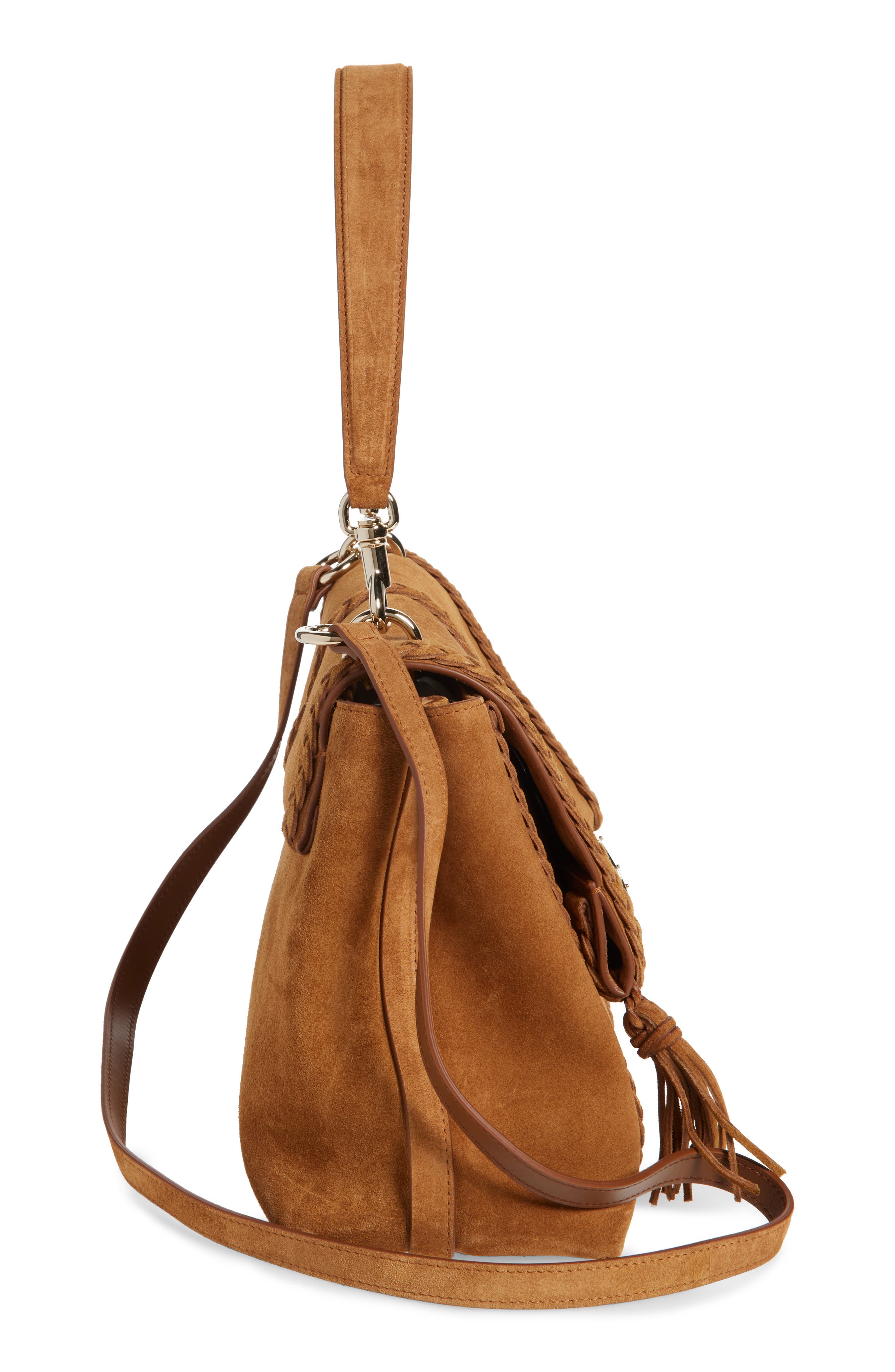 Chloé Medium Penelope Suede Shoulder Bag, Alternate, color, 