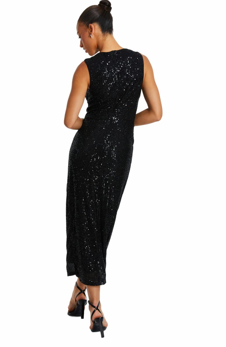 QUIZ Round Neck Sleeveless Sequin Maxi Dress, Alternate, color,