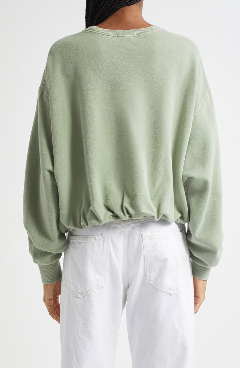 R13 New York Appliqué Cotton Fleece Balloon Sweatshirt, Alternate, color, 