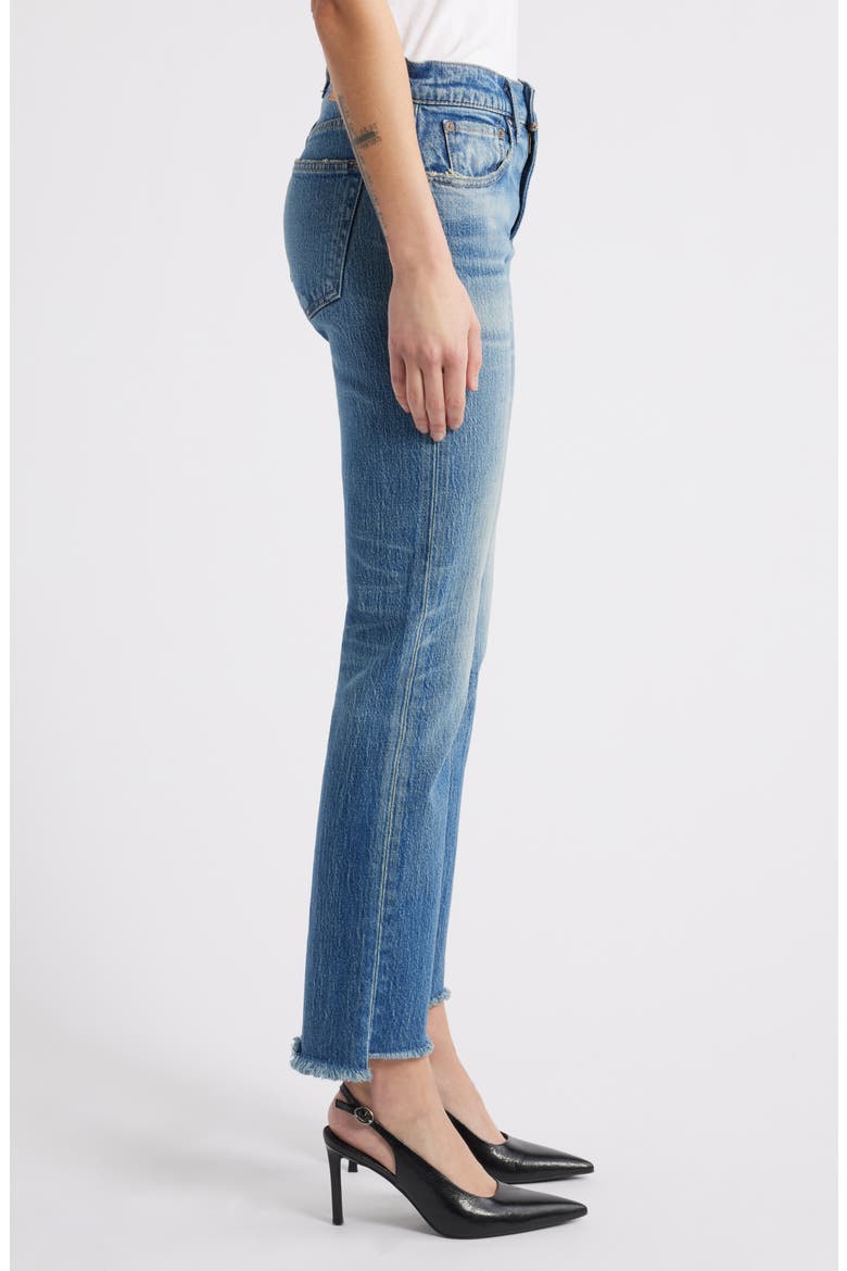 Hammels Raw Hem Slim Straight Leg Jeans, Alternate, color, LIGHT BLUE