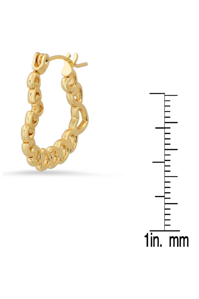 Heart Hoop Earrings, Alternate, color, GOLD