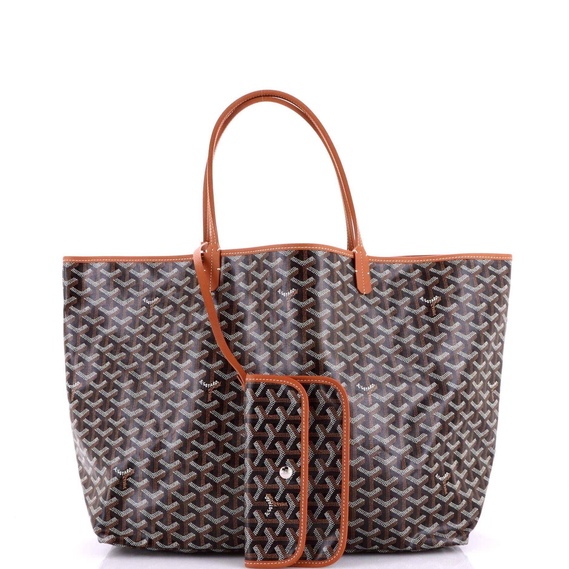 Pre-Owned Goyard Saint Louis Tote Coated Canvas GM, Alternate, color, Black