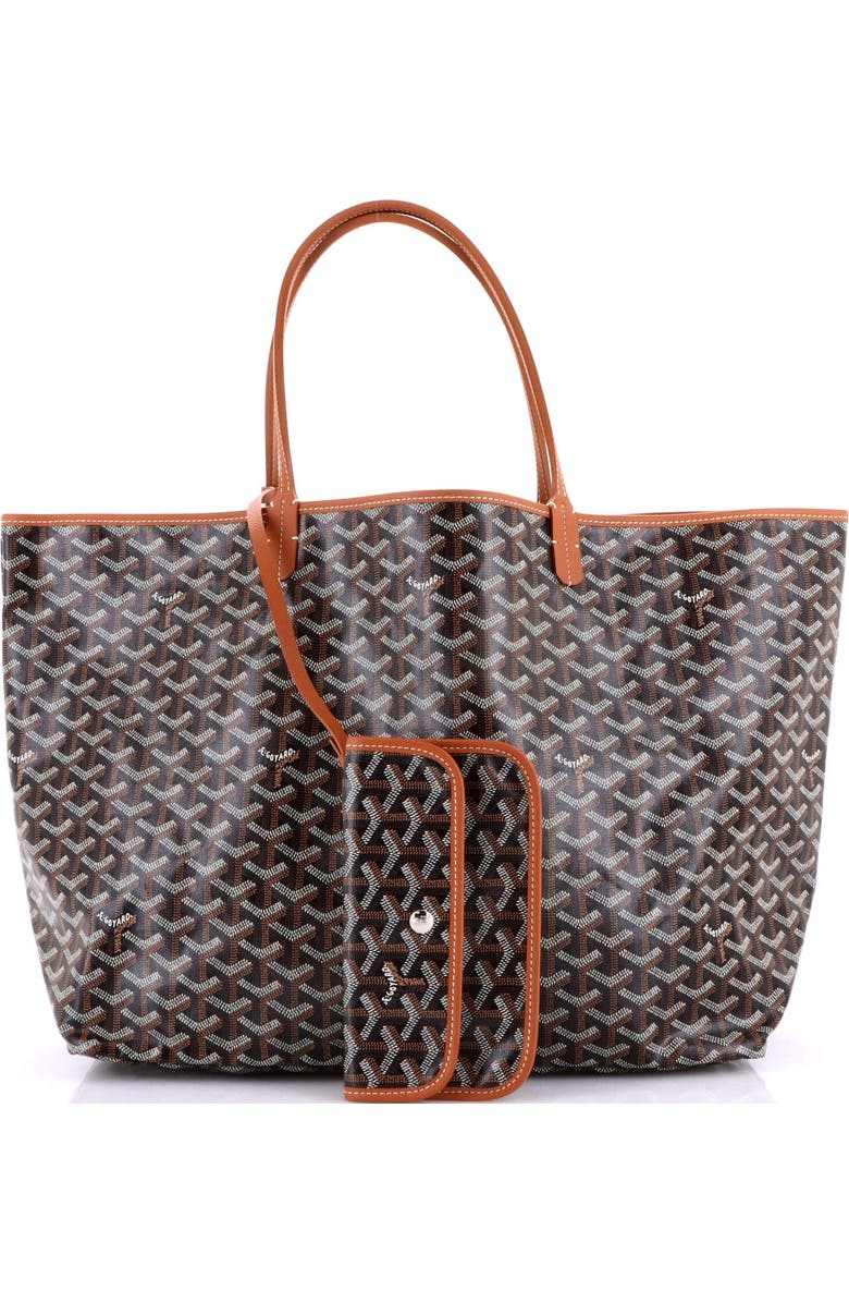 Pre-Owned Goyard Saint Louis Tote Coated Canvas GM, Alternate, color, Black