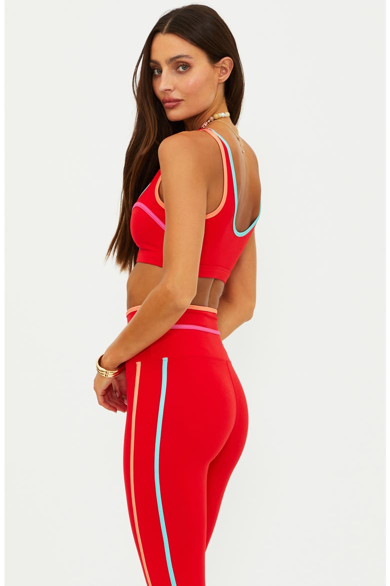 Solara Side Stripe Leggings, Alternate, color, STRAWBERRY