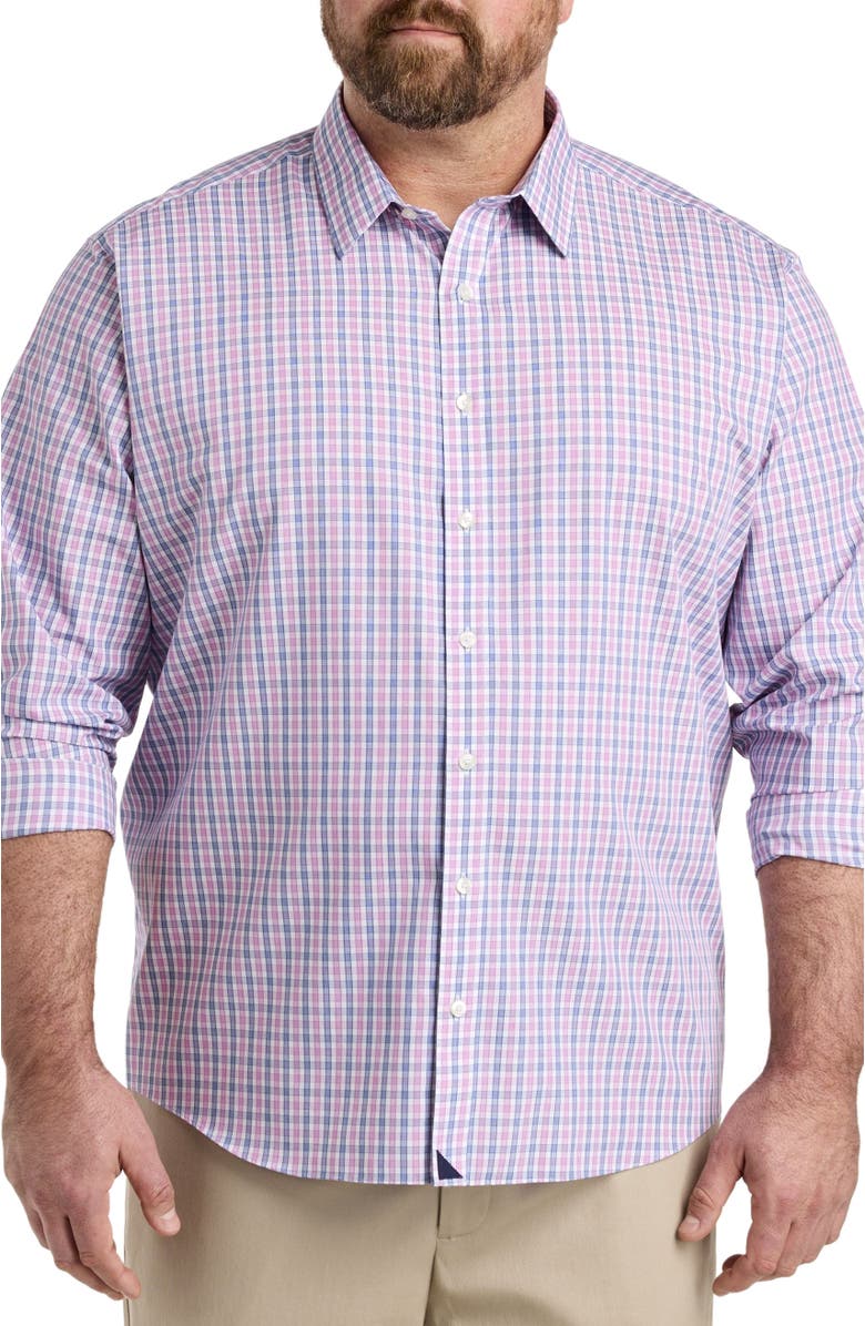Untuckit Fit by Dxl Big & Tall Dolcetto Sport Shirt, Main, color, Pink