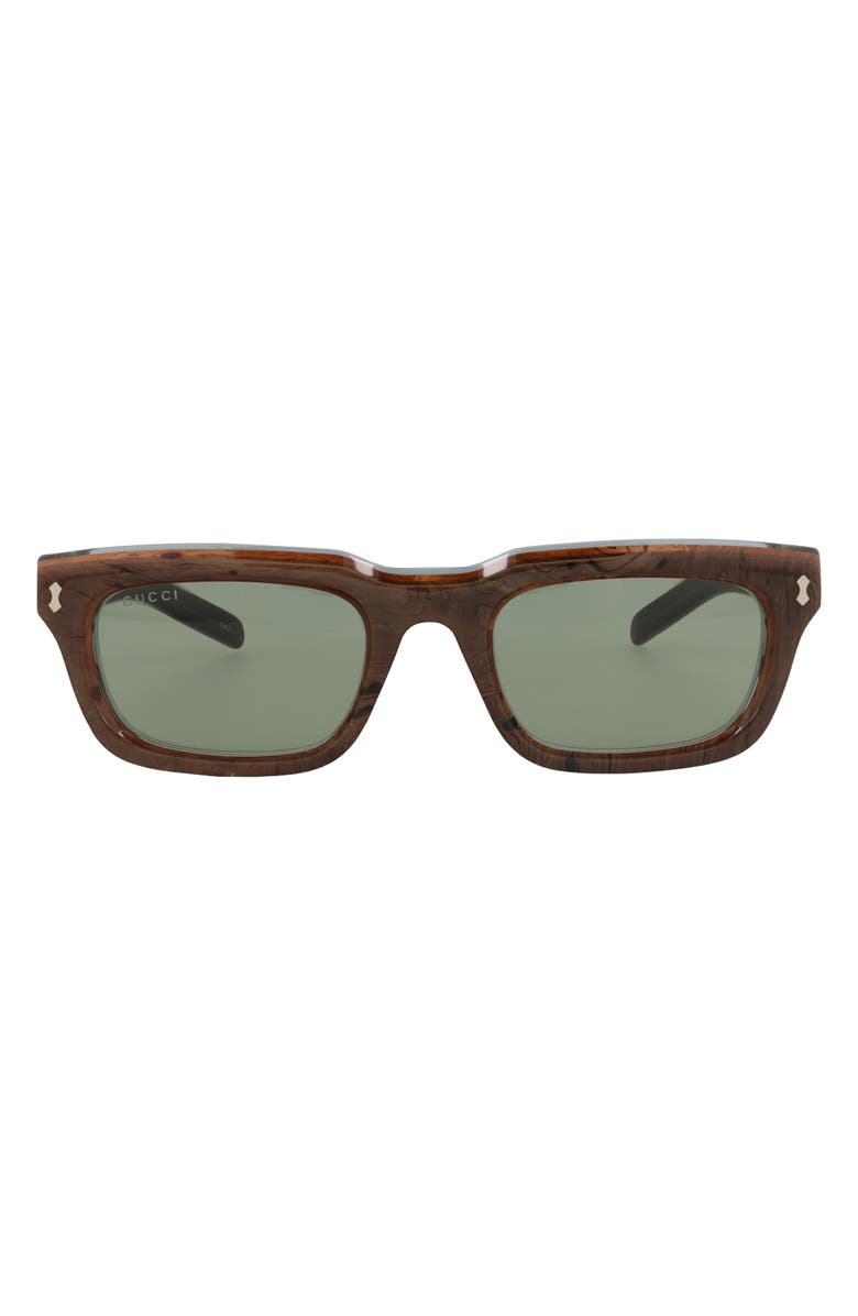 Gucci 51mm Rectangle Sunglasses, Main, color, 