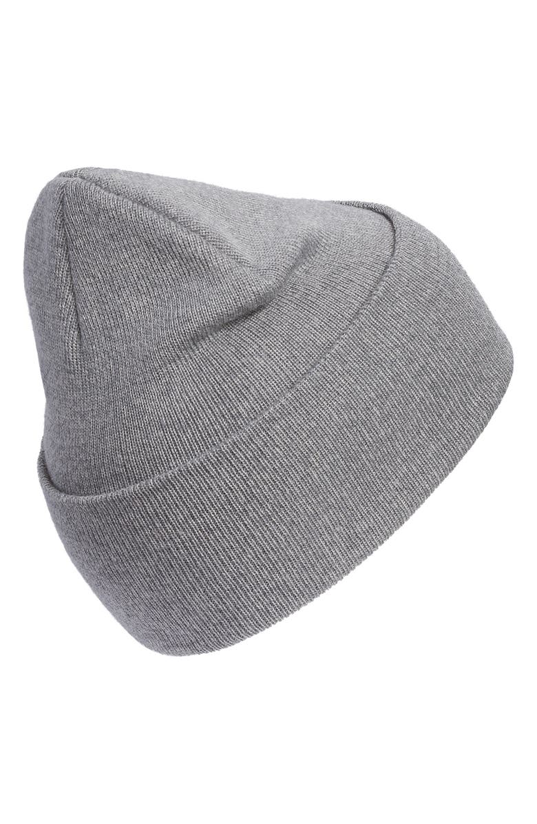 adidas Trefoil Logo Patch Rib Beanie, Alternate, color, 