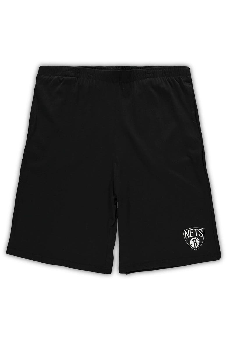 Men's Concepts Sport Heathered Gray/Black Brooklyn Nets Big & Tall T-Shirt & Shorts Sleep Set, Alternate, color, Heather Gray