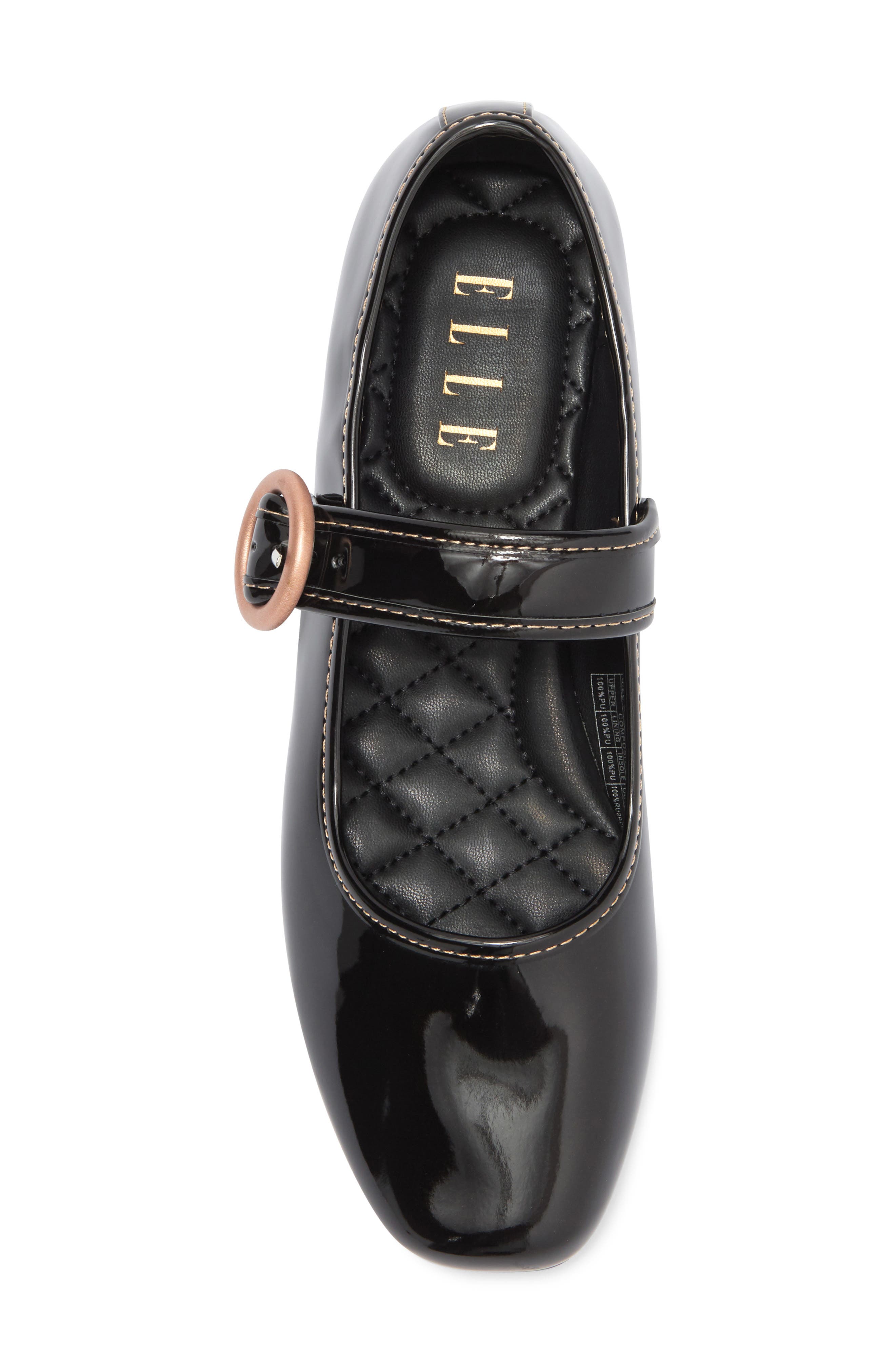 ELLE Mariana Mary Jane Flat, Alternate, color, Black