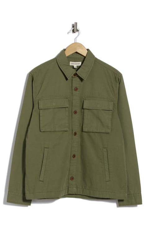 Utility Cotton Canvas Overshirt