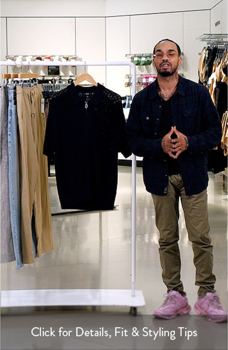 Comet Short Sleeve Zip-Up Polo Sweater, sales video thumbnail