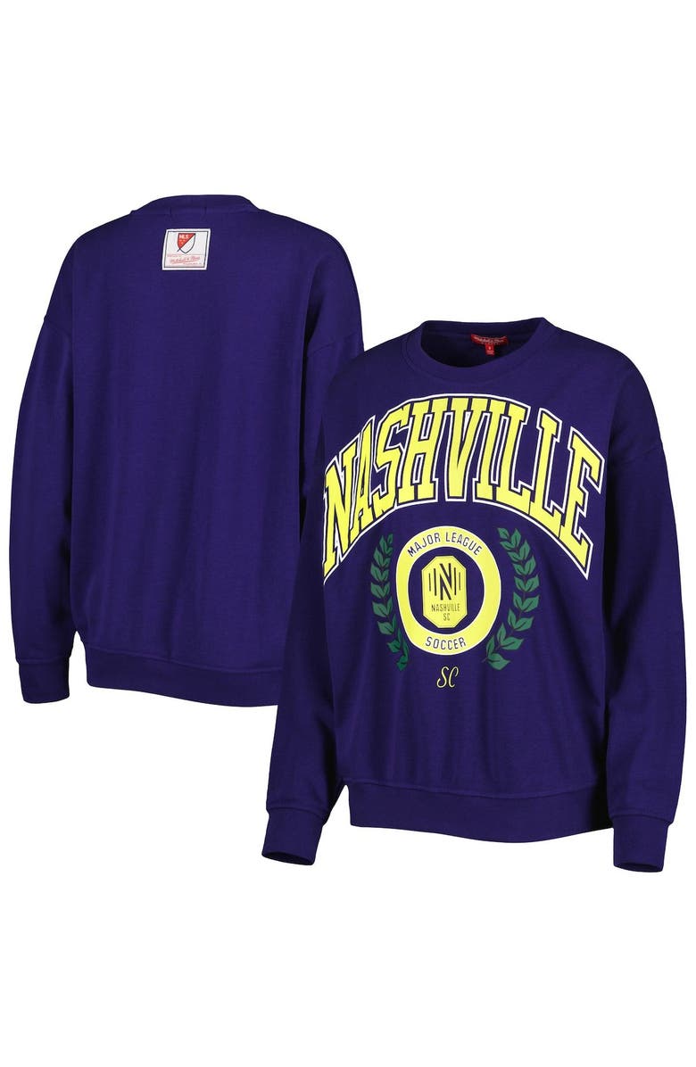 Mitchell & Ness Women's Mitchell & Ness Navy Nashville SC Logo 2.0 Pullover Sweatshirt, Alternate, color, 