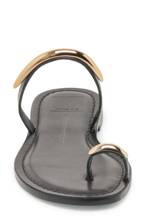 Dolce Vita Wink Slide Sandal In Black Leather