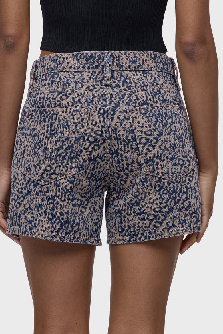 Devon Boyfriend Short, Alternate, color, INDIGO LEOPARD
