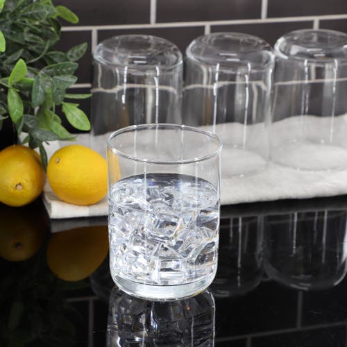 Gibson Home Emory 4 Piece 15 Ounce Double Old Fashioned Clear Glass Set In Transparent
