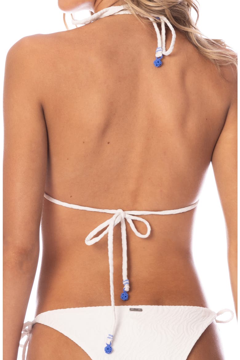 Zebra Frost Balmy Reversible Bikini Top, Alternate, color, WHITE