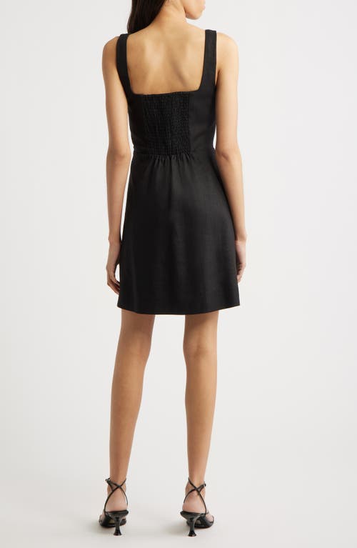 Charles Henry Sleeveless A-line Minidress In Black
