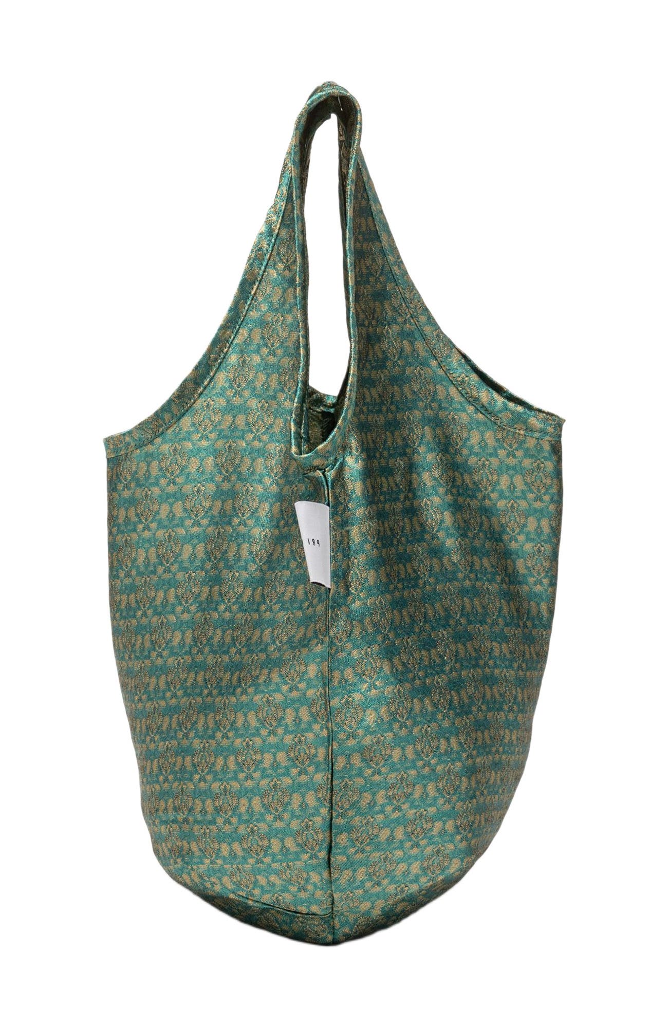 Priory Egg Tote - Deadstock Silk, Alternate, color, Blue Chrome