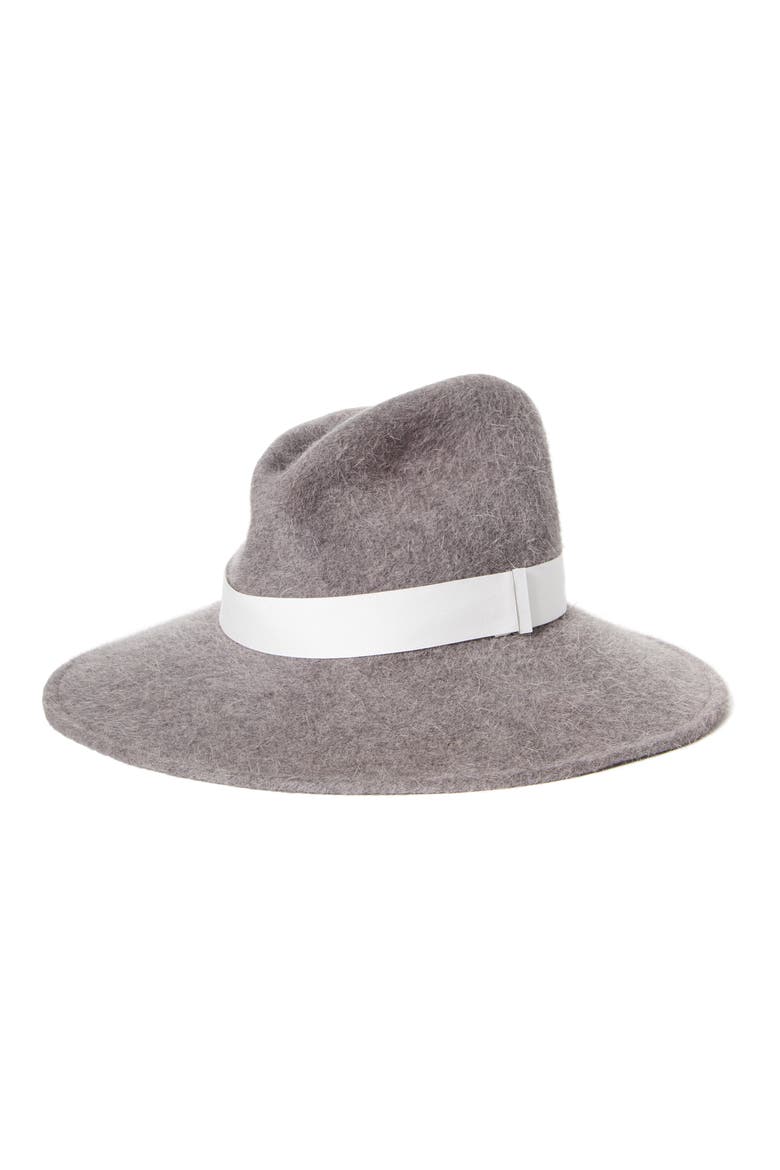 Drake Rabbit Hair Felt Hat, Main, color, GREY SALOME