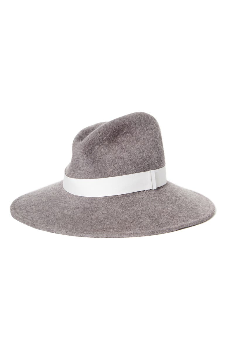 Gigi Burris Millinery Drake Rabbit Hair Felt Hat, Main, color, 