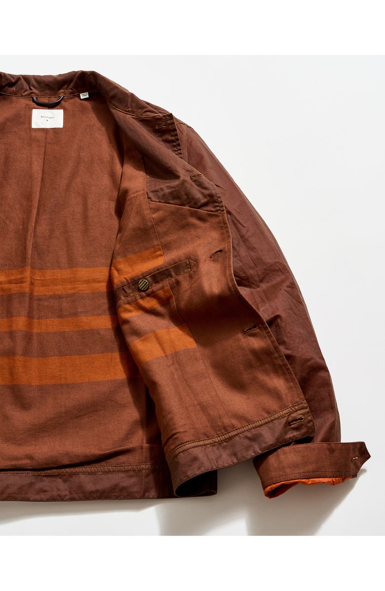 Billy Reid Waxed Herringbone Members Jacket, Alternate, color, Burnt Umber