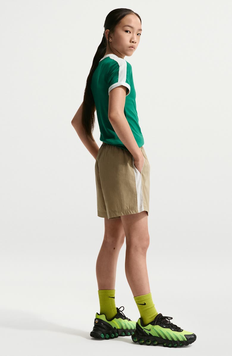 Nike Kids' Woven Drawstring Shorts, Alternate, color, Parachute Beige/White