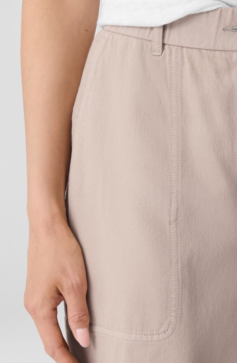 Eileen Fisher Organic Cotton Ankle Barrel Leg Pants, Alternate, color, Wheat