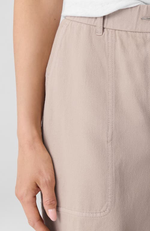 Eileen Fisher Organic Cotton Ankle Barrel Leg Pants In Neutral