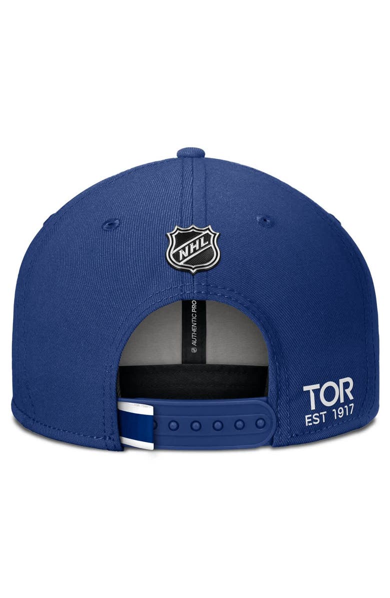 FANATICS Men's Fanatics Blue Toronto Maple Leafs Authentic Pro Prime Snapback Hat, Alternate, color, Blue