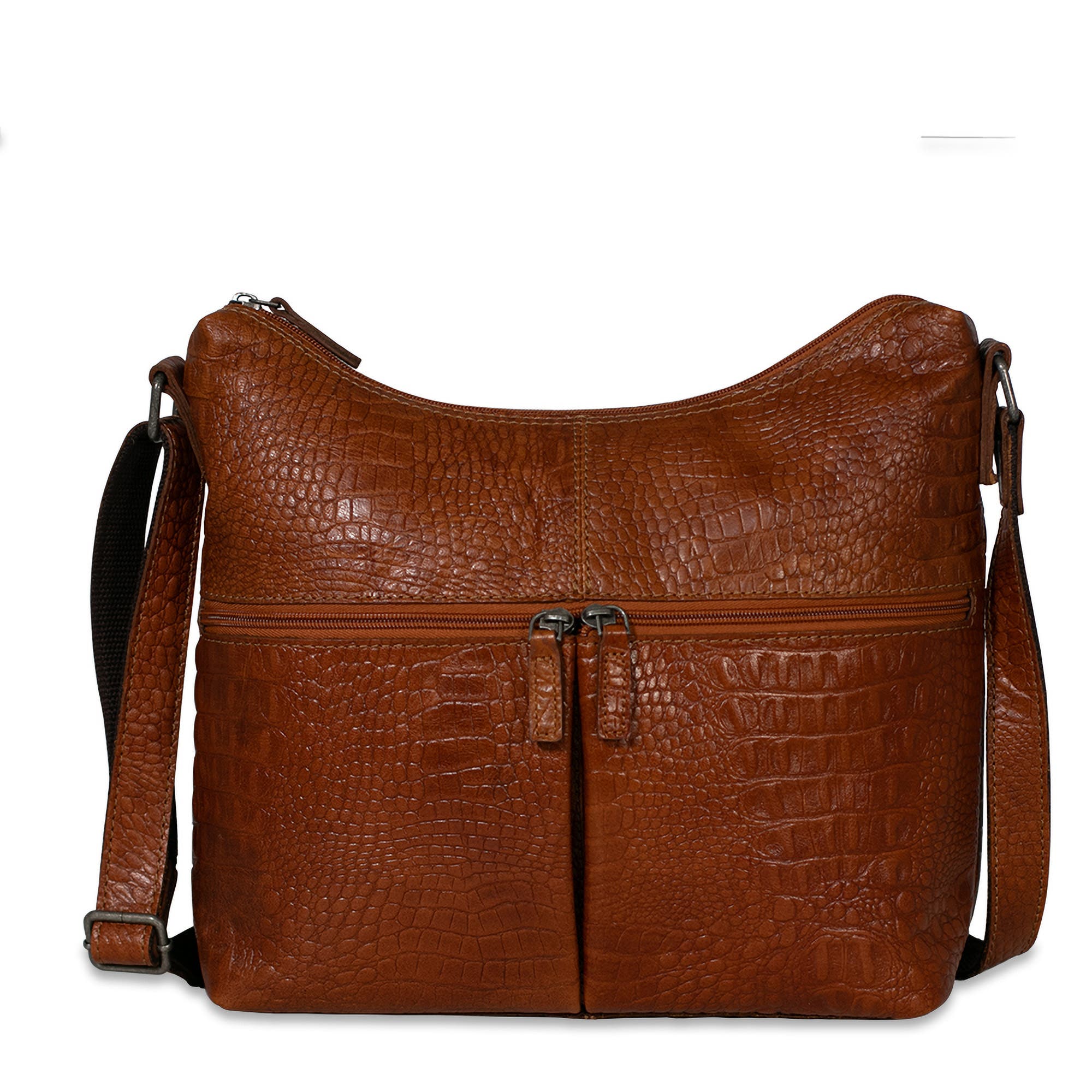 Hornback Croco Hobo Bag, Main, color, Honey