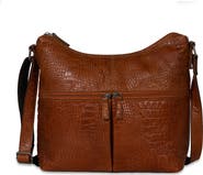 JACK GEORGES Hornback Croco Hobo Bag