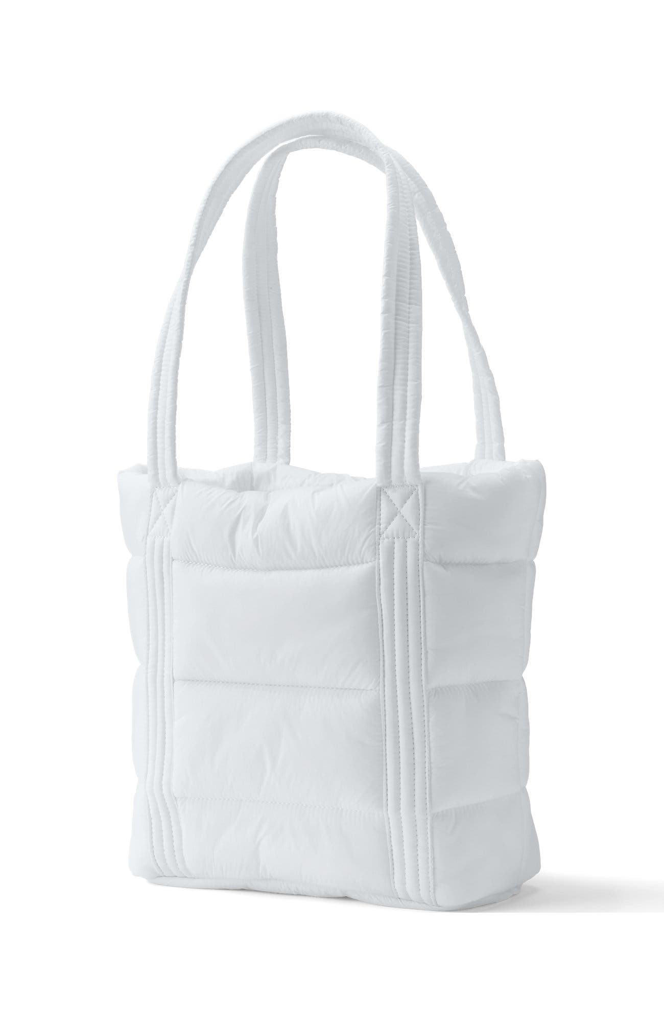 Lands' End Wanderweight Ultralight Packable Tote Bag, Alternate, color, White