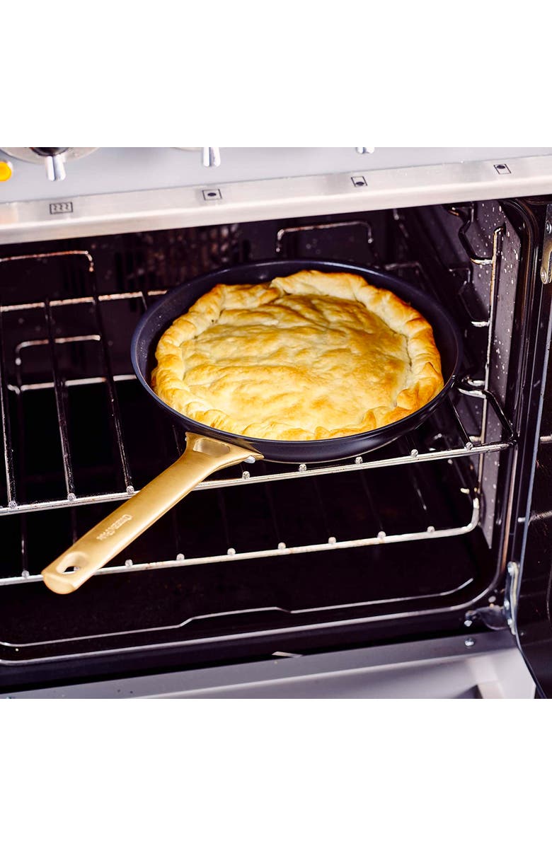 GreenPan Reserve 2-Piece Open Frypan Set, 8-Inch & 10-Inch, Black/Gold, Alternate, color, Black