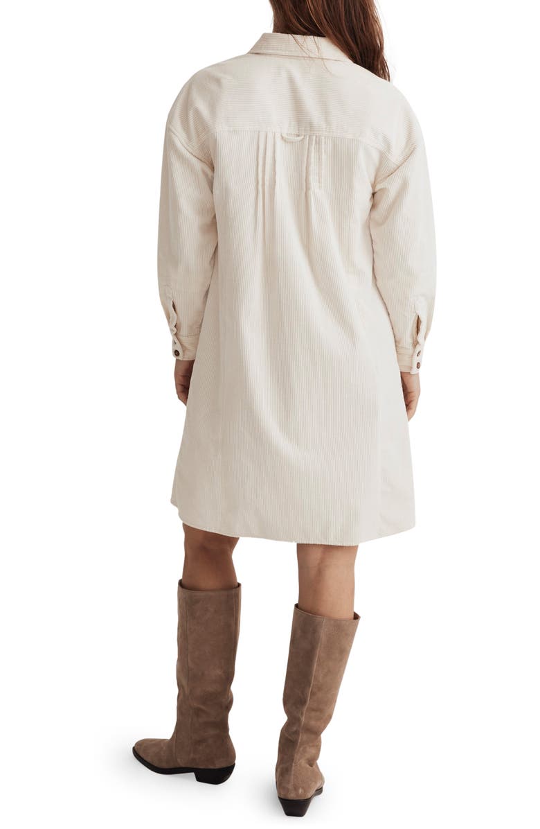 Madewell Easy Corduroy Mini Shirtdress, Alternate, color,